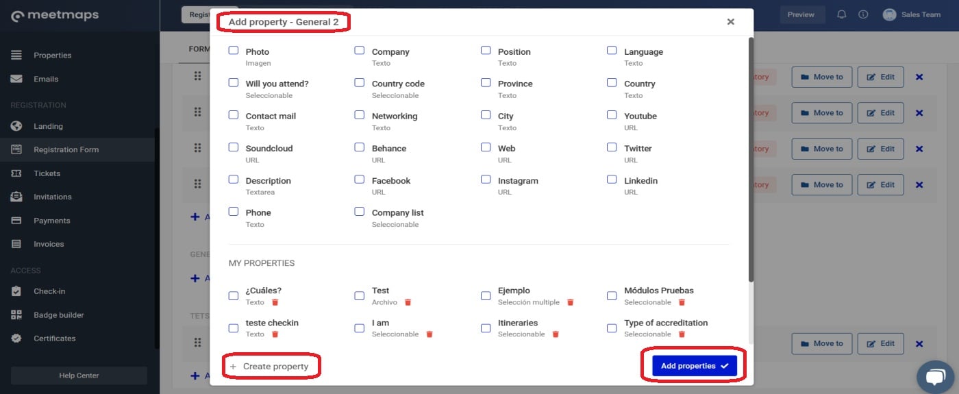 How to set up a registration form?
